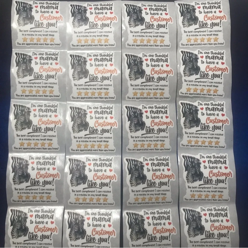 100 thank you stickers stickers 1.5”